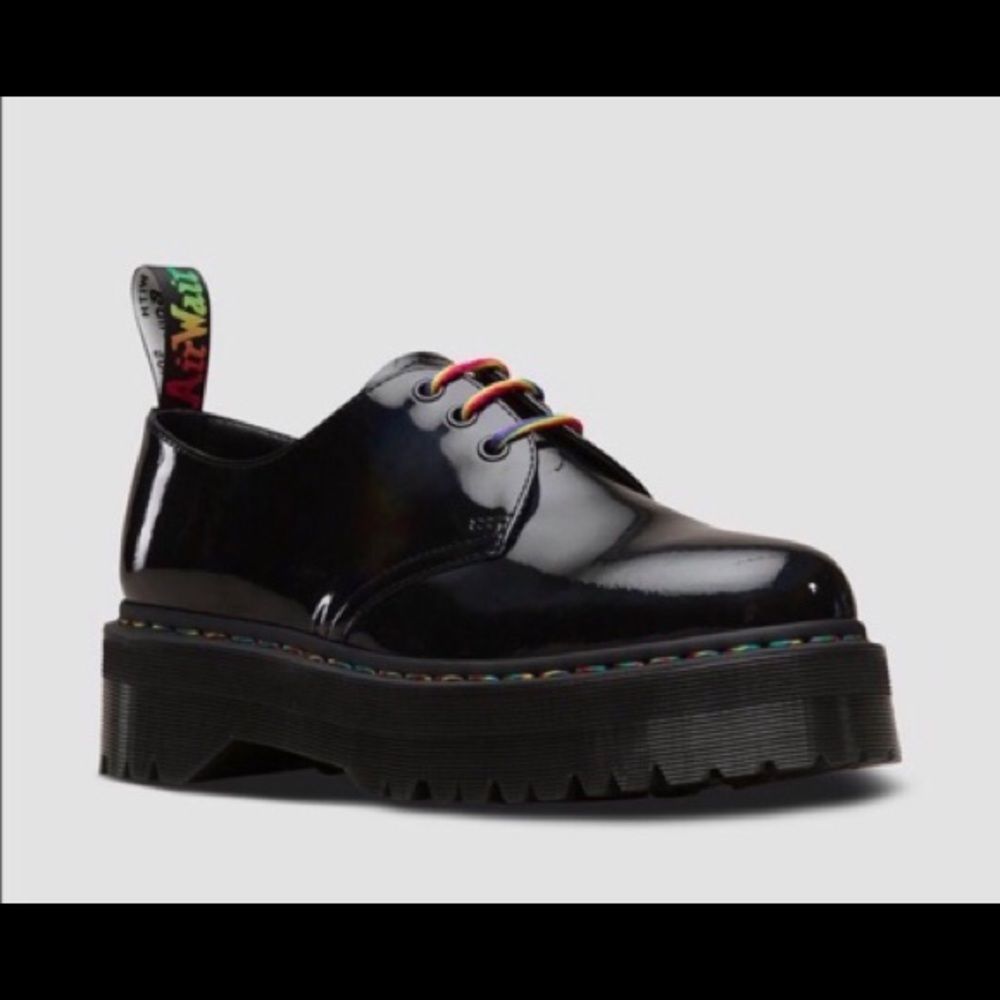 Unisex 1461 Rainbow Patent Quad 6 UK (US 8 to 8.5)